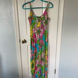 Lilly Pulitzer Maxi Floral Dress with back tie detail
